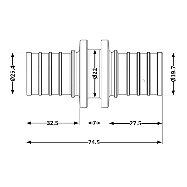 Перехідник під натяжну гільзу Icma №1032 d25х3,5-32х4,4 851032GYGX05 - Фото - 2