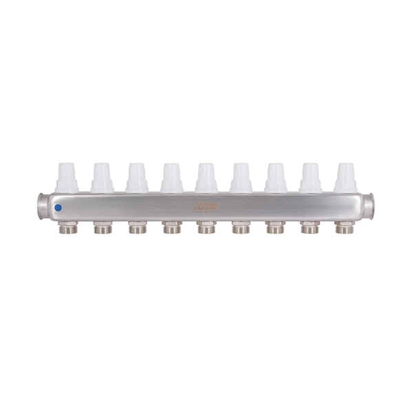 Колектор з витратомірами (нерж.) 1" х9 Icma № К073 - Фото - 4