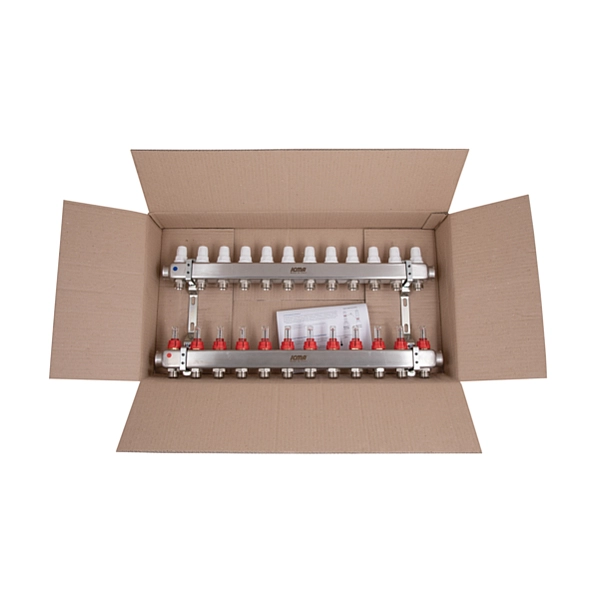 Колектор Icma № К073 з витратомірами (нерж.) 1" х 3/4" на 12 виходів - Фото - 10