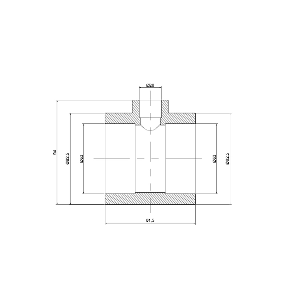 Трійник PPR Thermo Alliance 63х20х63 - Фото - 2