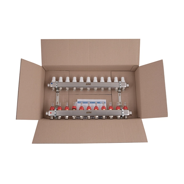 Коллектор Icma № К073 с расходомерами (нерж.) 1" х 3/4" на 11 выходов - Фото - 10