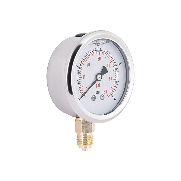 Манометр с глицерином Thermo Alliance Forte 4 бар, 1/4"Н, нижнее подключение TAF170G4B - Фото - 4