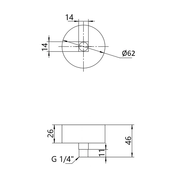 Манометр с глицерином Thermo Alliance Forte 6 бар, 1/4"Н, нижнее подключение TAF170G6B - Фото - 2