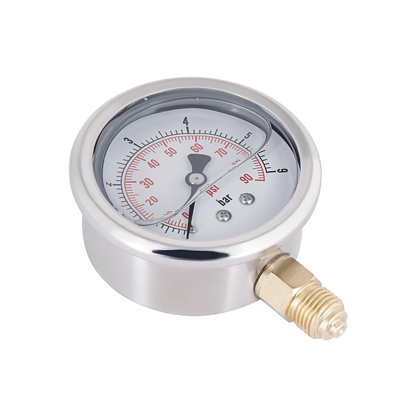 Манометр с глицерином Thermo Alliance Forte 6 бар, 1/4"Н, нижнее подключение TAF170G6B - Фото - 5