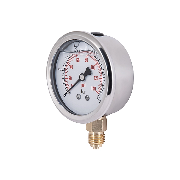 Манометр із гліцерином Thermo Alliancе Forte 10 бар, 1/4"З, нижнє підключення TAF170G10B - Фото - 3