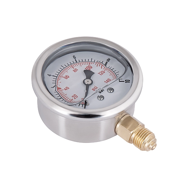 Манометр із гліцерином Thermo Alliancе Forte 10 бар, 1/4"З, нижнє підключення TAF170G10B - Фото - 5