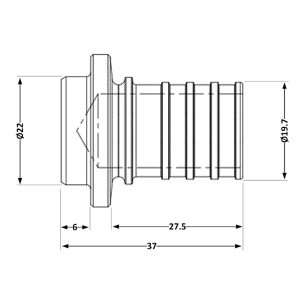 Заглушка натяжная Icma №1042 d25х3,5 851042GX05 - Фото - 2
