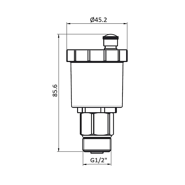 Повітровідвідник Thermo Alliance Forte 1/2"З хром, автоматичний TAF28115 - Фото - 2