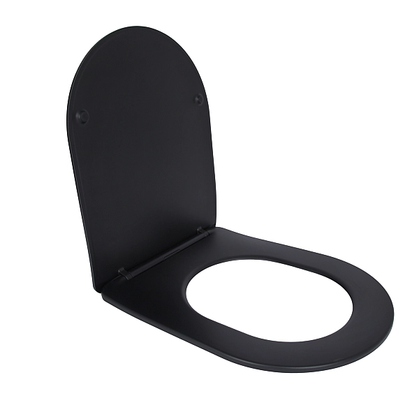 Сидіння для унітаза (Robin 660, Scorpio 520,660) 460x362x50 мм, Matt Black, з мікроліфтом, Slim Duroplast, Quick Release QTSC179MB47352 Qtap - Фото - 3
