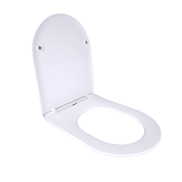 Сидіння для унітаза підлогового (Vlasta) 560×363×30 мм, White, з мікроліфтом, Slim Duroplast, Quick Release QT28228300W3 Qtap - Фото - 3