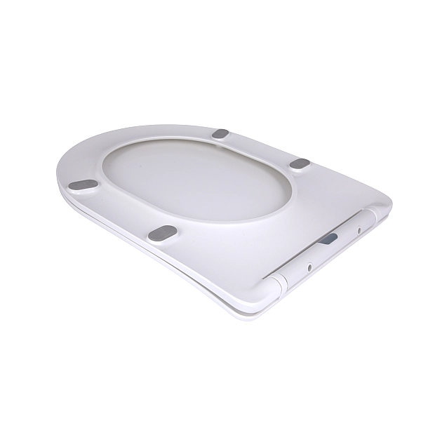 Сидіння для унітаза підлогового (Vlasta) 560×363×30 мм, White, з мікроліфтом, Slim Duroplast, Quick Release QT28228300W3 Qtap - Фото - 4