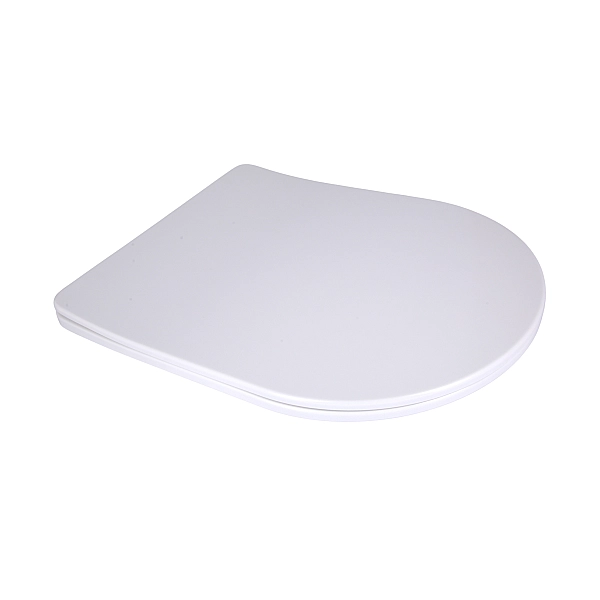 Сидіння для унітаза підлогового (Vlasta) 560×363×30 мм, White, з мікроліфтом, Slim Duroplast, Quick Release QT28228300W3 Qtap