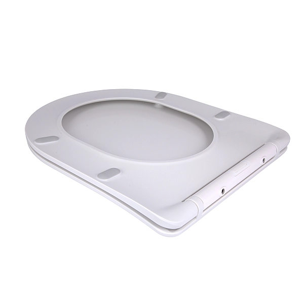 Сидіння для унітаза підлогового (Dove) 425×363×30 мм, White, з мікроліфтом, Slim Duroplast, Quick Release QT06228380BW3 Qtap - Фото - 4
