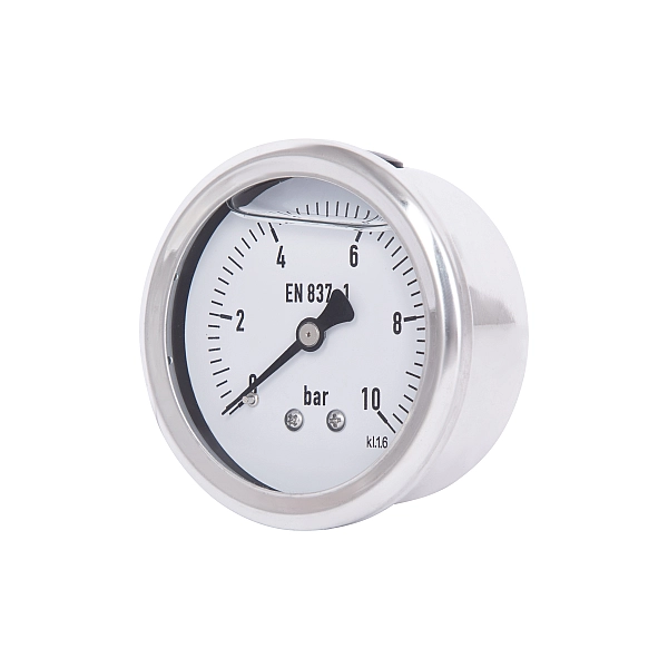 Манометр глицериновый Thermo Alliance Forte d63 мм, 1/4"Н с задним подключением (латунь) 0–10 бар TAF171G10B - Фото - 3