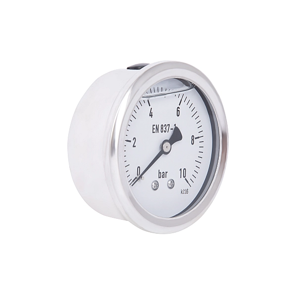 Манометр глицериновый Thermo Alliance Forte d63 мм, 1/4"Н с задним подключением (латунь) 0–10 бар TAF171G10B - Фото - 4