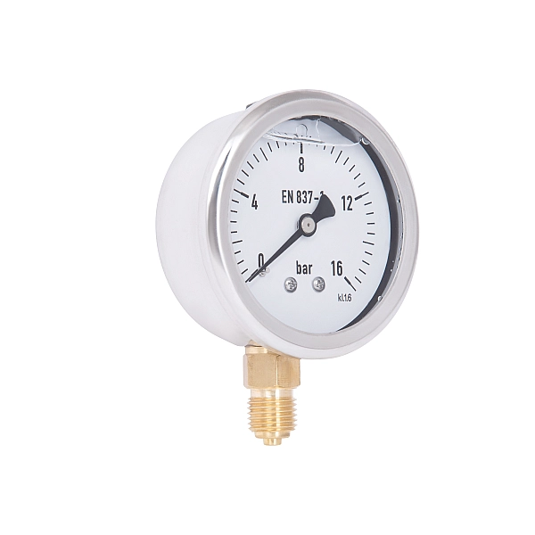 Манометр гліцериновий Thermo Alliance Forte d63 мм, 1/4"З із нижнім підключенням (латунь) 0-16 бар TAF170G16B - Фото - 4