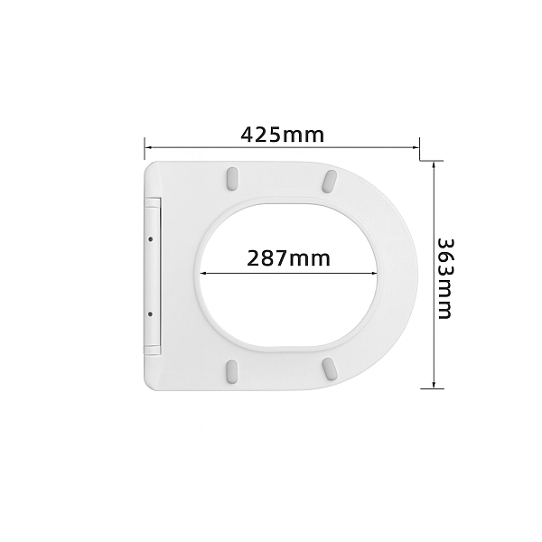 Сидіння для унітаза Qtap (Robin 490,610, Scorpio 490) з мікроліфтом Slim QTSC179W48675 - Фото - 2