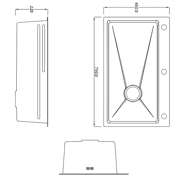 Lidz Handmade H7545 Мойка для кухни интегрированная Decor Honeycomb 3,0/1,0 мм LDH7545DEC48372 - Фото - 2
