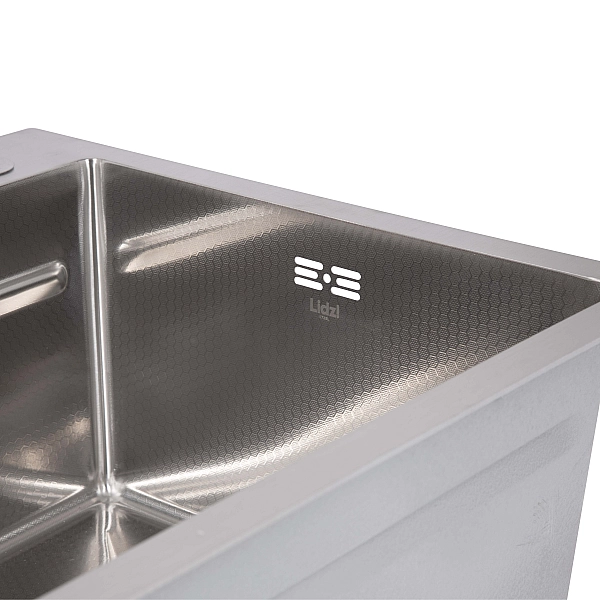 Lidz Handmade H7545 Мойка для кухни интегрированная Decor Honeycomb 3,0/1,0 мм LDH7545DEC48372 - Фото - 7