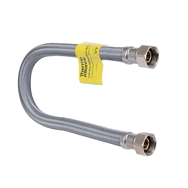 Шланг Forte для води D10 80 см NYLON 1/2"x1/2" ВВ TAF383W80 Thermo Alliance