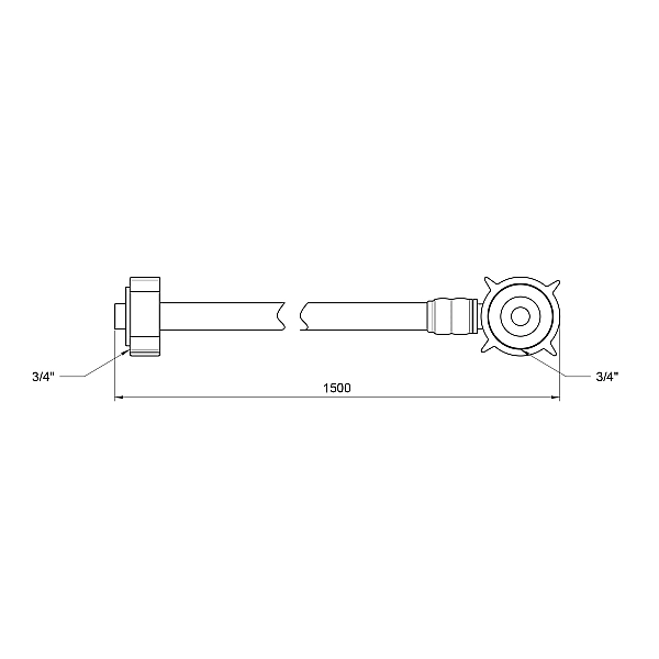 Шланг залив Thermo Alliance Standart для пральної машини 150 см SD095W150 - Фото - 2