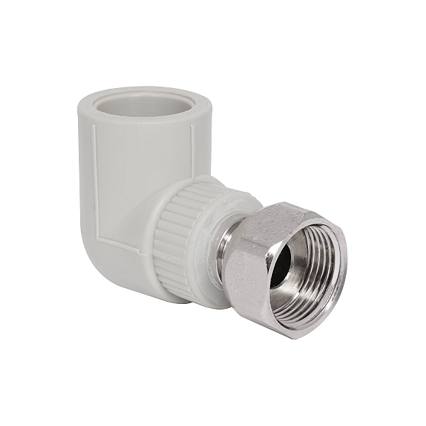 Кутик PPR з накидною гайкою Blue Ocean 25х3/4", 90° ВР з латунним штоком