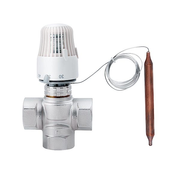 Кран змішувальний триходовий Thermo Alliance Standart 1" М30х1,5 з термоголовкою SF362W25 - Фото - 3
