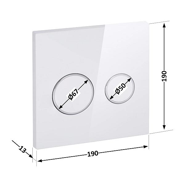 Панель змиву для унітаза Qtap Nest Uni QT0211P01V1176W - Фото - 2