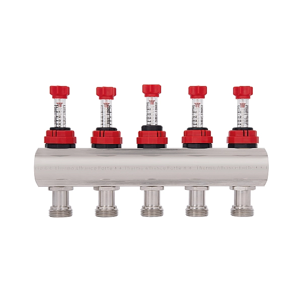 Колектор з витратомірами Thermo Alliance Forte 1" 5 виходів SF001W5 - Фото - 4