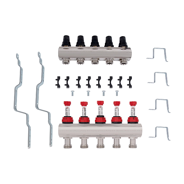 Колектор з витратомірами Thermo Alliance Forte 1" 5 виходів SF001W5 - Фото - 9