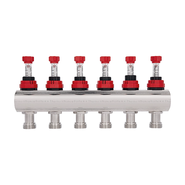 Колектор з витратомірами Thermo Alliance Forte 1" 6 виходів SF001W6 - Фото - 4