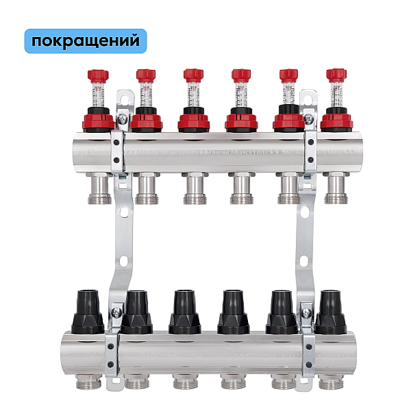 Колектор з витратомірами Thermo Alliance Forte 1" 6 виходів SF001W6