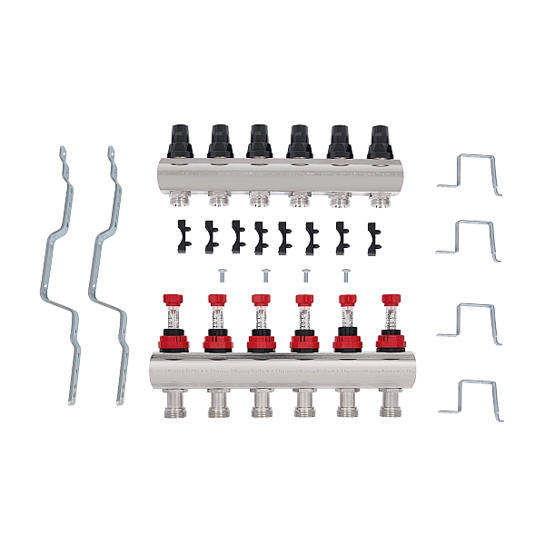 Колектор з витратомірами Thermo Alliance Forte 1" 6 виходів SF001W6 - Фото - 10