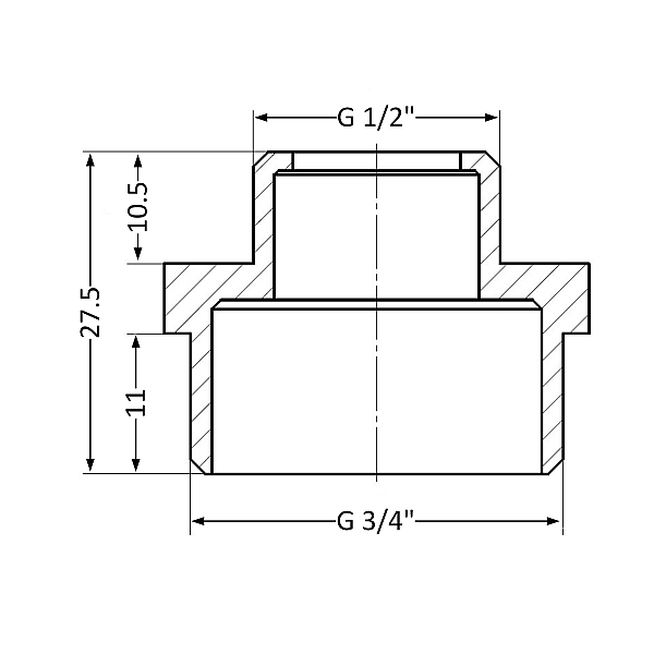 Ніпель Thermo Alliance Standart 1/2"х3/4" ЗР SD4081520 - Фото - 2