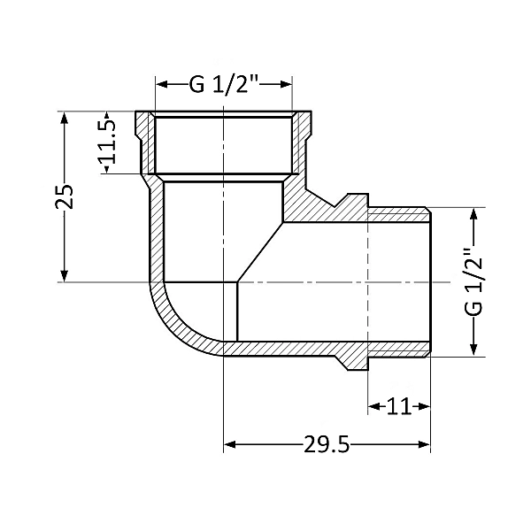 Кут Thermo Alliance Standart 1/2" ВЗ SD42015U - Фото - 2