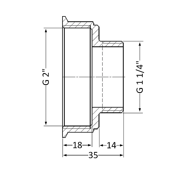 Перехідник Thermo Alliance Standart 2"х1 1/4" ВЗ SD4095032 - Фото - 2