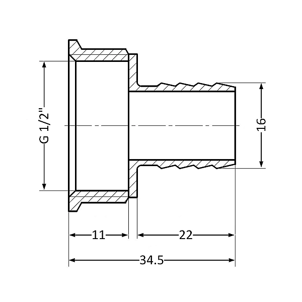 Штуцер Thermo Alliance Standart 16х1/2" ВР SD4261516 - Фото - 2