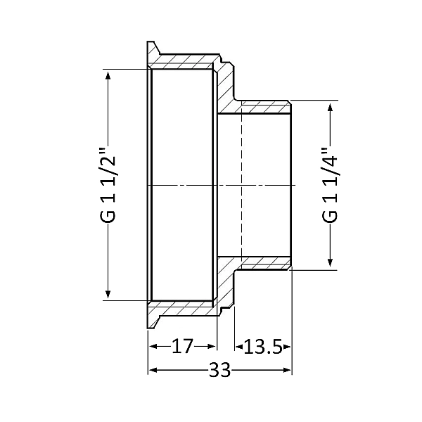Перехідник Thermo Alliance Standart 1 1/2"х1 1/4" ВЗ SD4094032 - Фото - 2