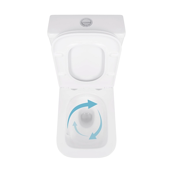 Унітаз-компакт Qtap Cardinal Ultra Quiet безободковий з сидінням Soft-close QT04222168AUQ3W - Фото - 6