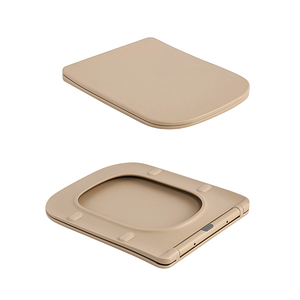 Унитаз подвесной Tern Ultra Quiet 490×365×325 мм, Beige, с сиденьем Slim Duroplast / Soft-close / Quick Release QT17332303ASSB Qtap - Фото - 8