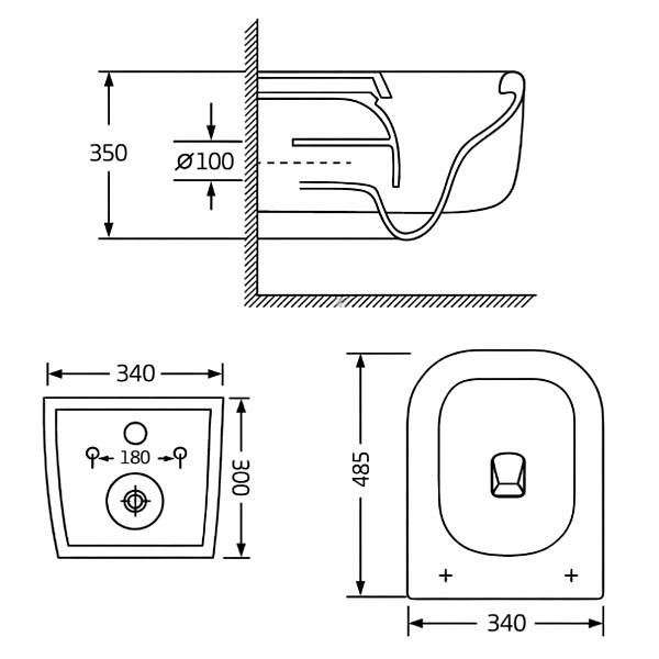Унітаз підвісний Qtap Gemini Ultra Quiet 485×340×350 мм, White, з сидінням Slim Duroplast / Soft-close / Quick Release QTTAU26W49119 - Фото - 2