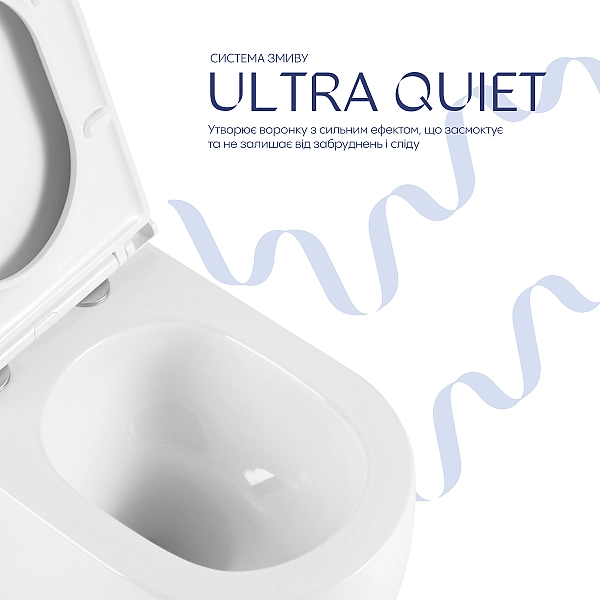 Унитаз подвесной Qtap Taurus Ultra Quiet 515×360×350 мм, White, с сиденьем Slim Duroplast / Soft-close / Quick Release QTTAU26W49116 - Фото - 5