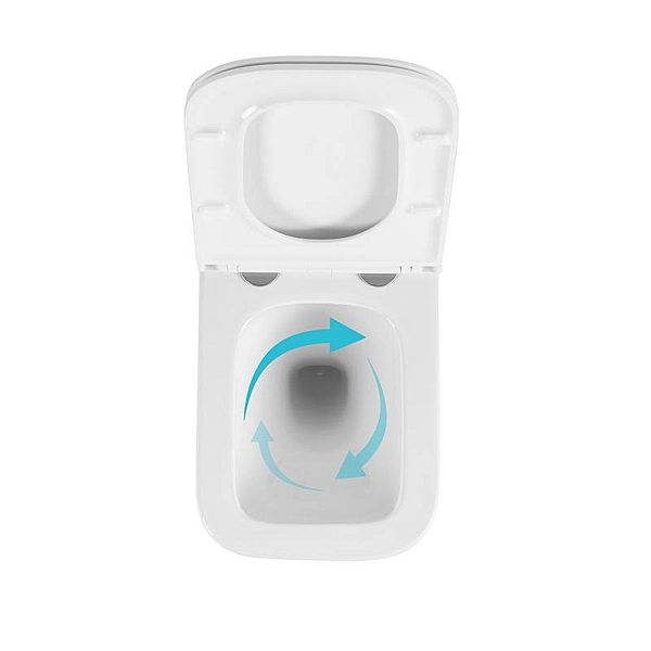 Готовое решение Qtap для ванной комнаты: подвесной унитаз Gemini Ultra Quiet 485×340×350 + комплект инсталляции Nest 4 в 1 (квадратная клавиша Chrome) - Фото - 6