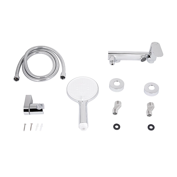 Змішувач для ванни Qtap Evia з поворотним виливом (з душовим гарнітуром) QTEVI260CRM47578 Chrome - Фото - 8