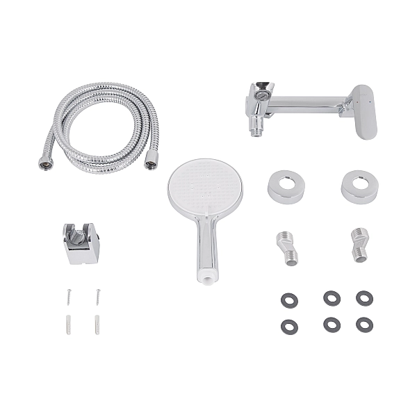 Змішувач для ванни Qtap Evia з поворотним виливом (з душовим гарнітуром) QTEVI260CRM47578 Chrome - Фото - 9