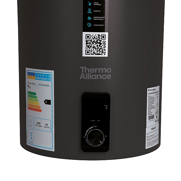 Водонагреватель электрический Thermo Alliance 50 л Black,  вертикальный, сухой ТЭН 2,0 кВт D50V20J2(D)KВ - Фото - 5