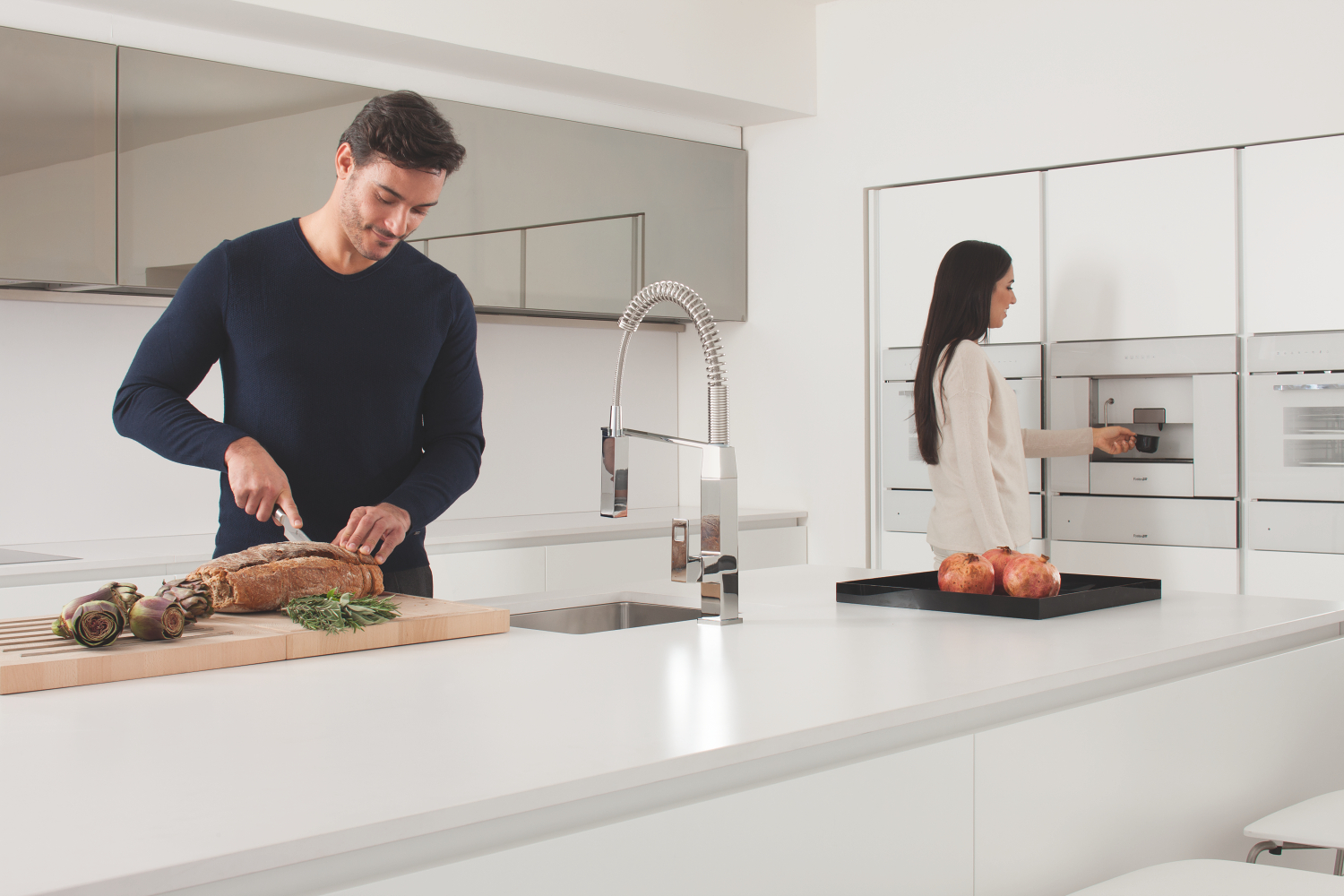 Змішувач для кухні з гнучким виливом Grohe Eurocube (31395000) - Фото - 5