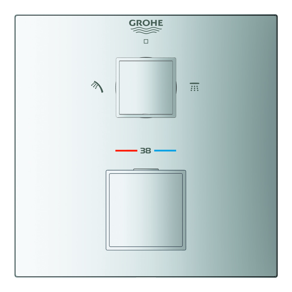 Термостат прихованого монтажу на 2 споживача Grohe Grohtherm Cube (24154000) - Фото - 6