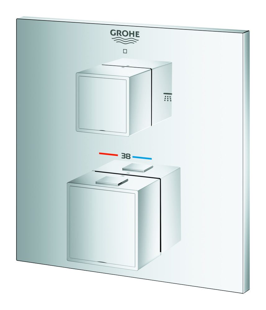 Термостат прихованого монтажу на 2 споживача Grohe Grohtherm Cube (24154000) - Фото - 2