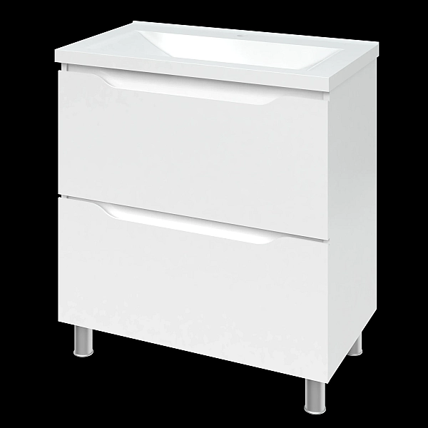 "Амелія" Тумба напольна з умив. шк.Глорія 90 біла